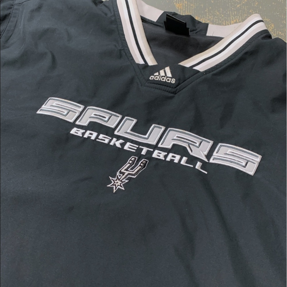 Adidas San Antonio Spurs Warm Up Pull Over Vintage - Picture 6 of 7